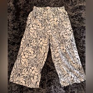 Brixton floral print straight/wide leg capri pants